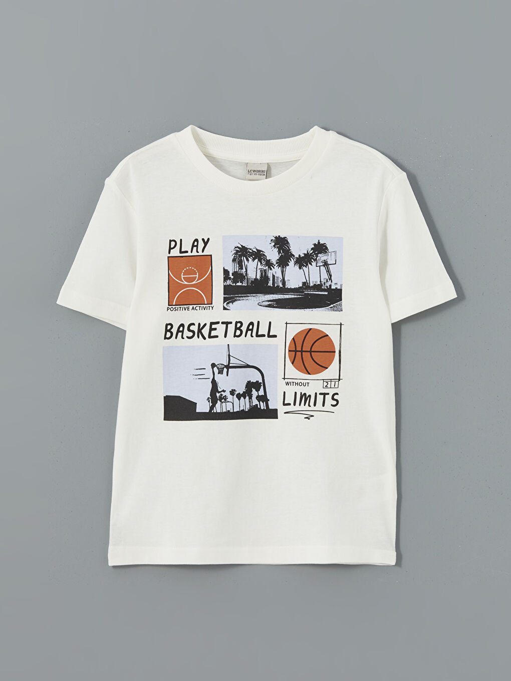Crew Neck Printed Jersey Boys' T-Shirt -S53952Z4-R9J