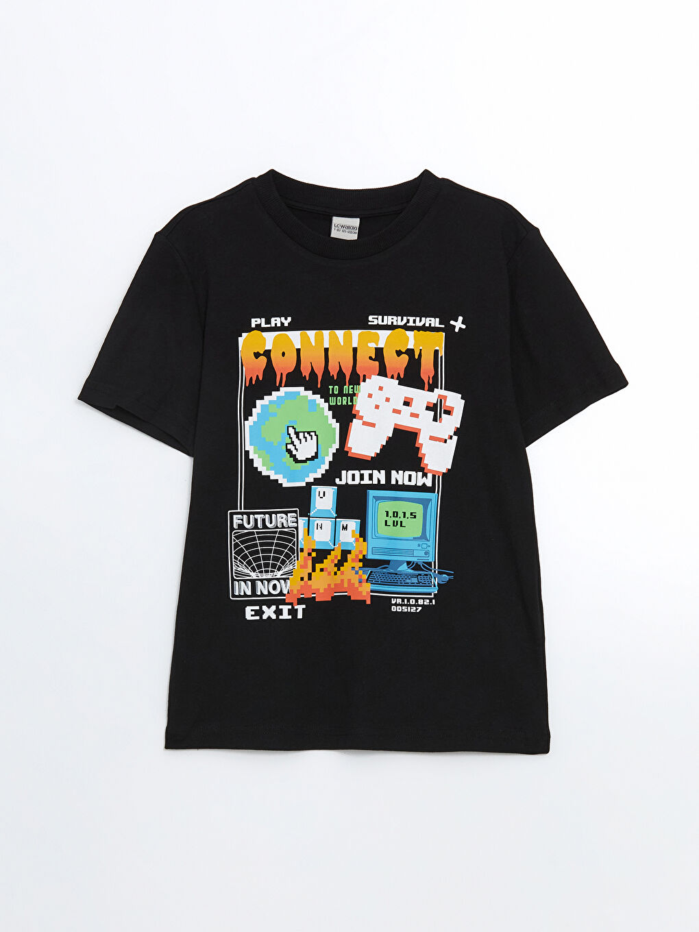 Crew Neck Printed Jersey Boys' T-Shirt -S53959Z4-CVL