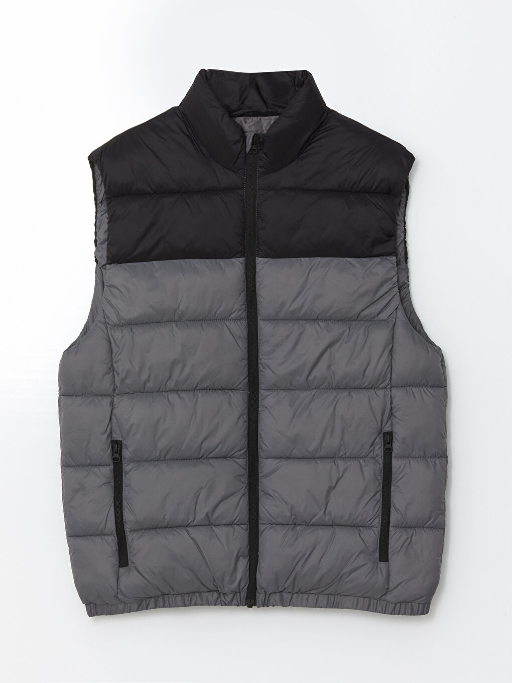 Gilet Doudoune à Col Cheminée pour Hommes Coupe Standard