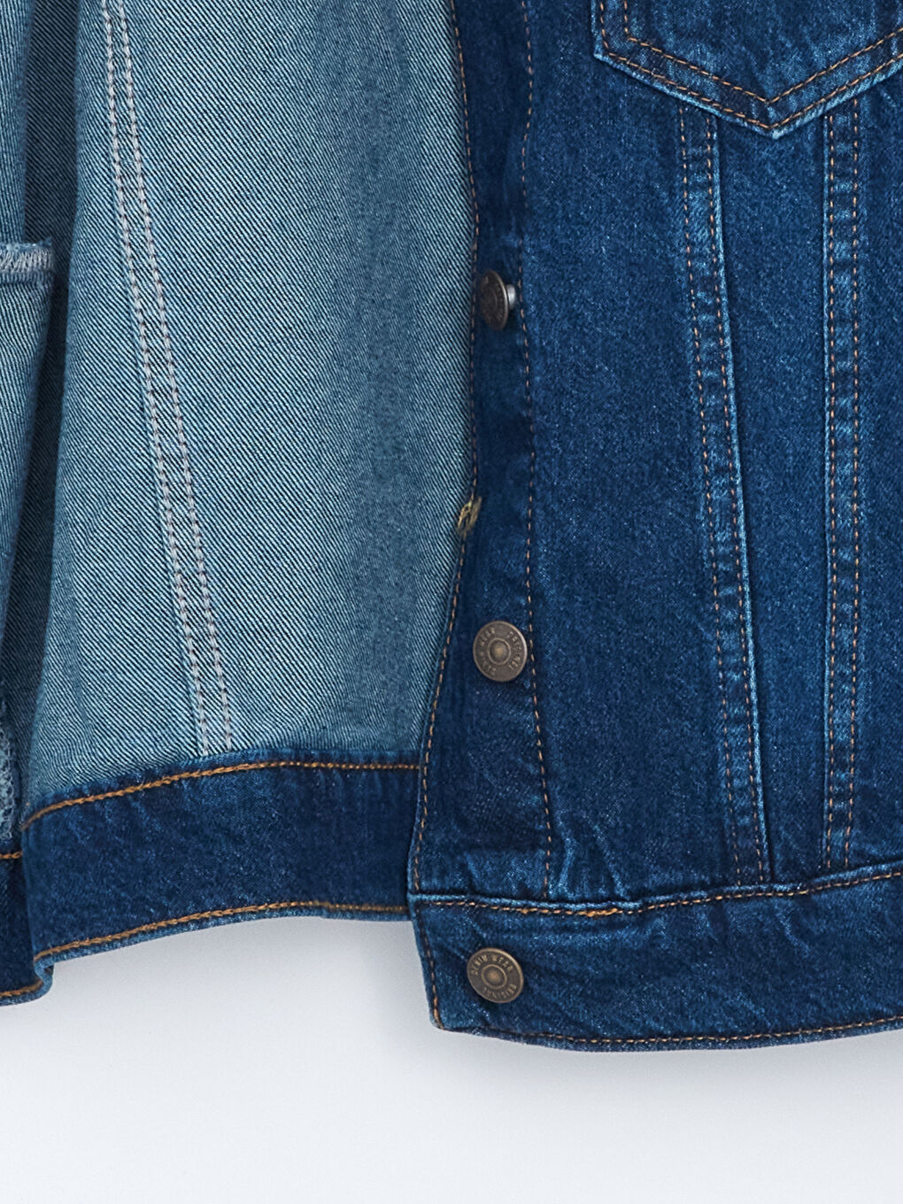 LCW Vision Indigo Gömlek Yaka Kadın Jean Ceket - 5