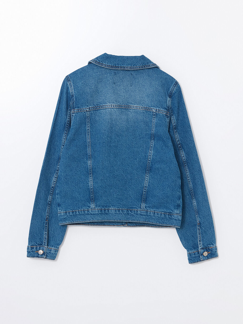 LCW Vision Indigo Gömlek Yaka Kadın Jean Ceket - 6