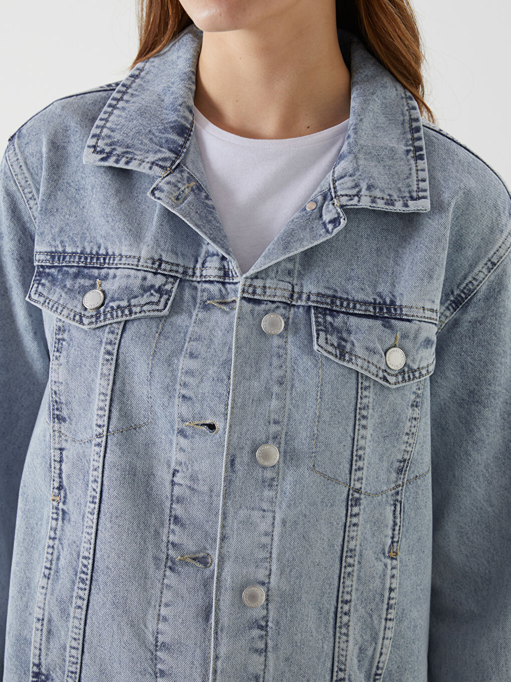 Shirt Collar Women's Jean Jacket -S53968Z8-311