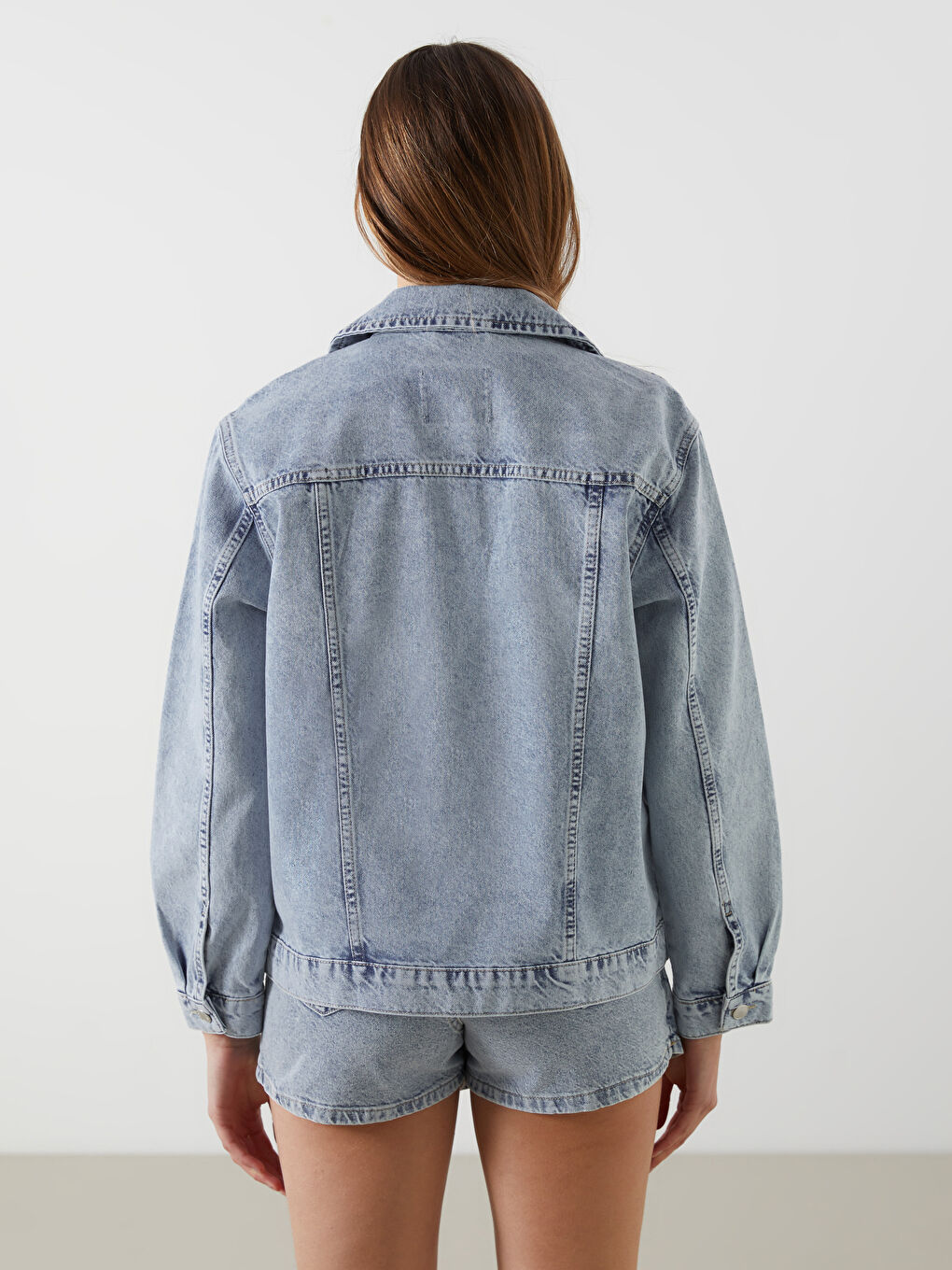 Shirt Collar Women's Jean Jacket -S53968Z8-311