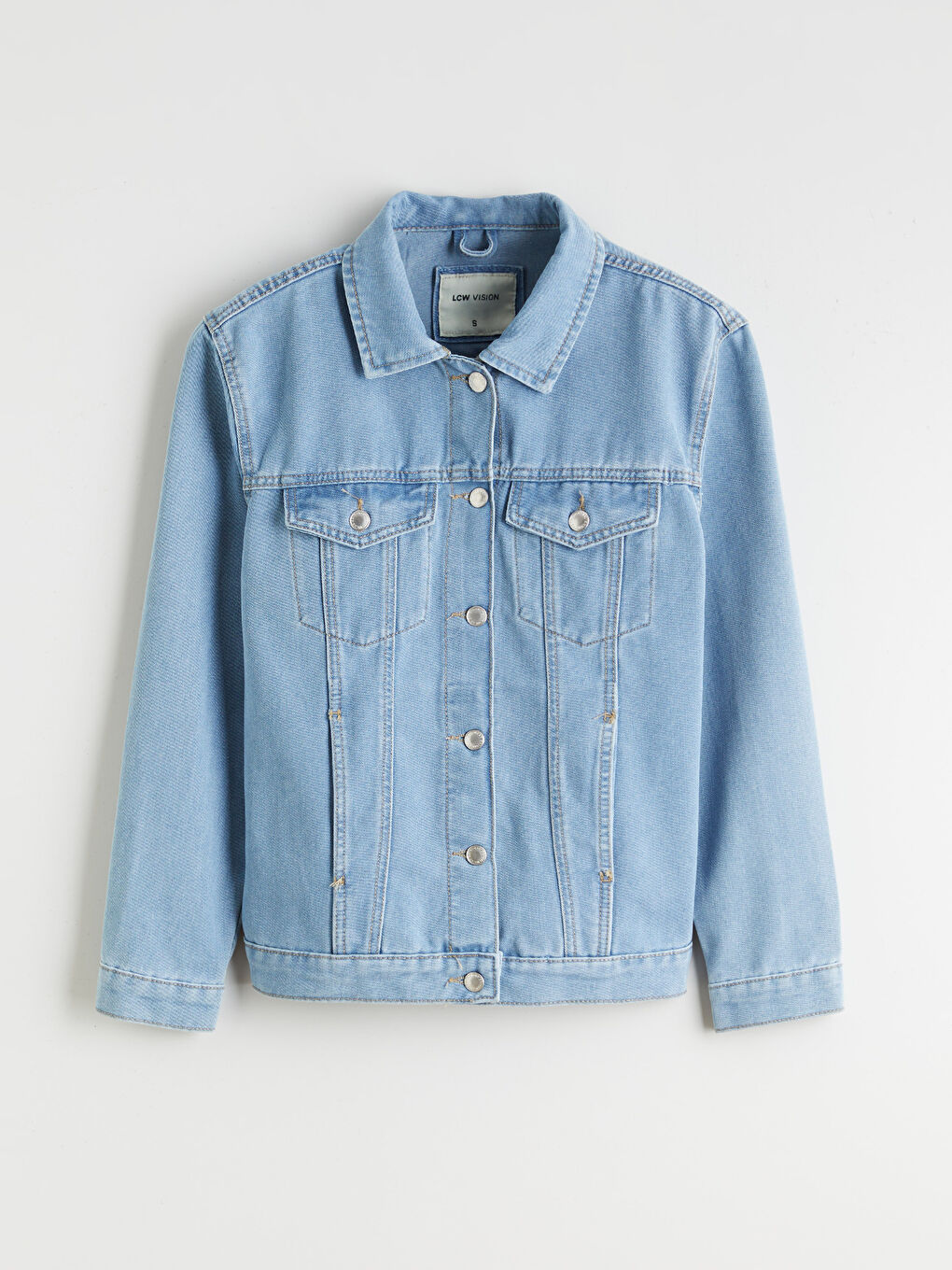 Әйелдерге арналған оверсайз деним джинс күртеше-5