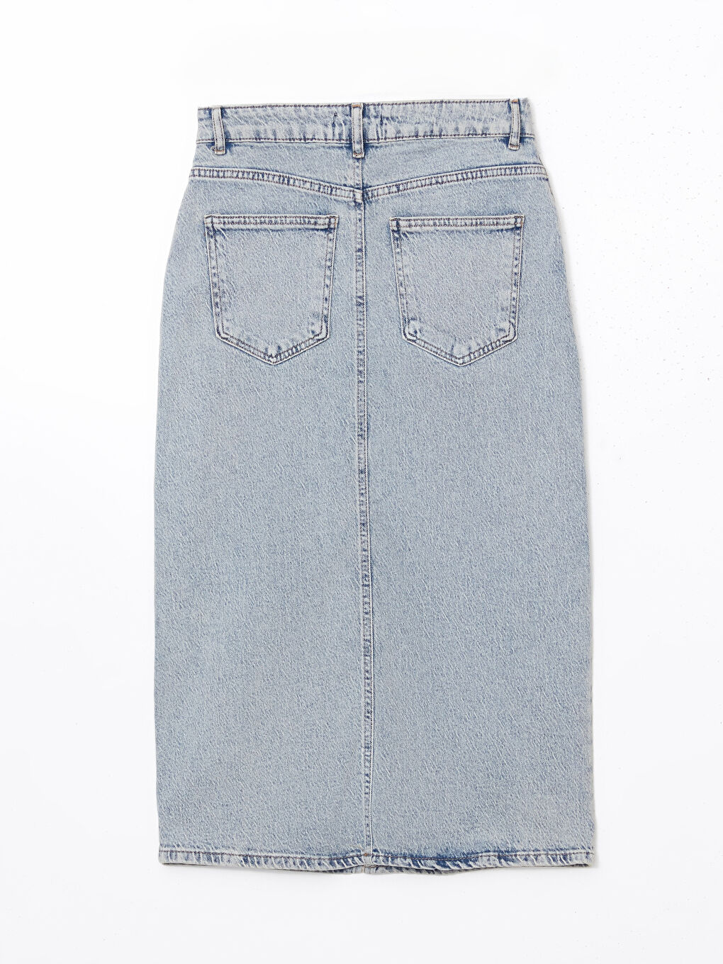 LCW Vision Indigo Dar Fit Kadın Jean Etek - 5