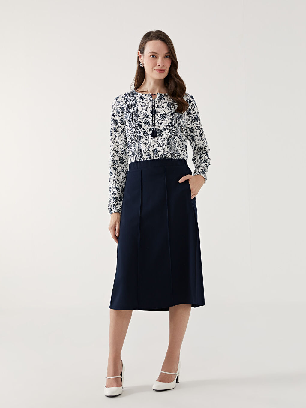Elastic Waist A-Line Women's Skirt -S53976Z8-E1J