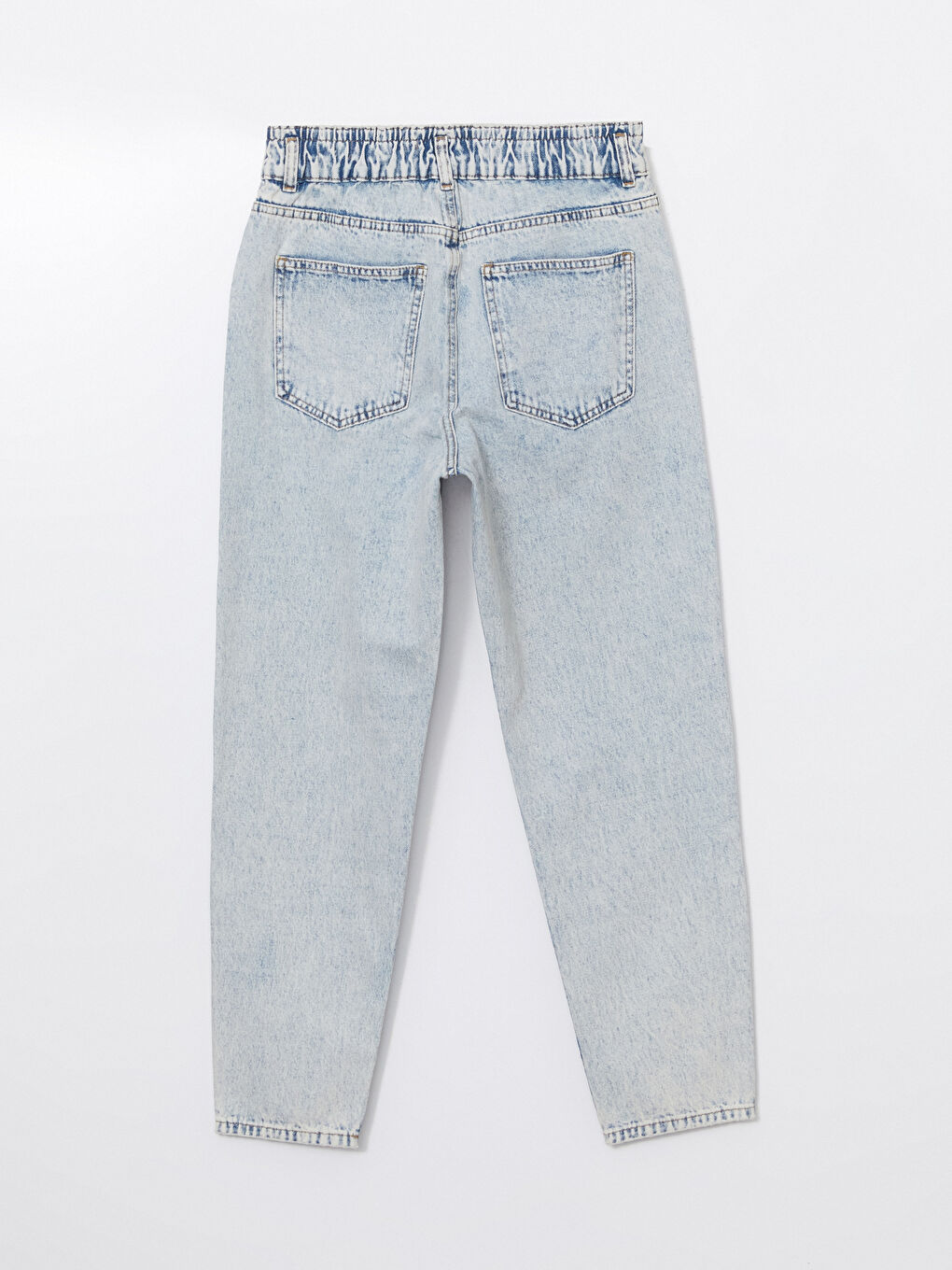 Elasticated Waist Slouchy Fit Women's Jeans -S53988Z8-311