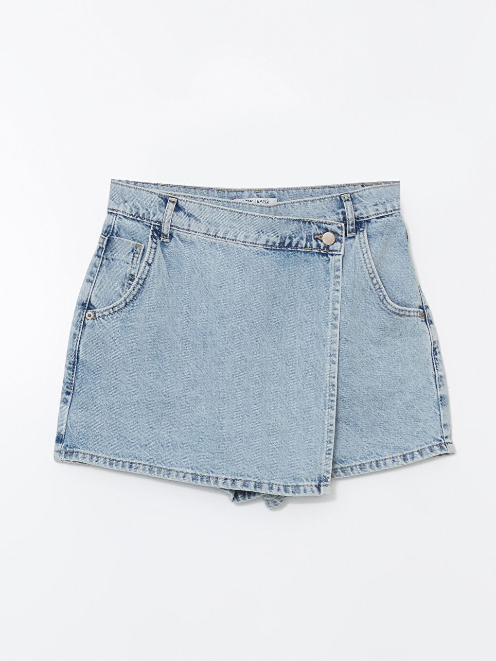 Standard Fit Women's Jean Shorts Skirt -S53991Z8-311