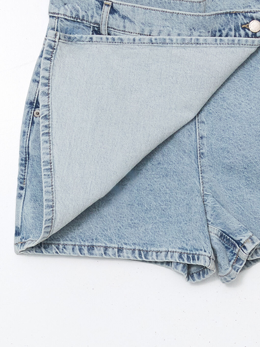 Standard Fit Women's Jean Shorts Skirt -S53991Z8-311