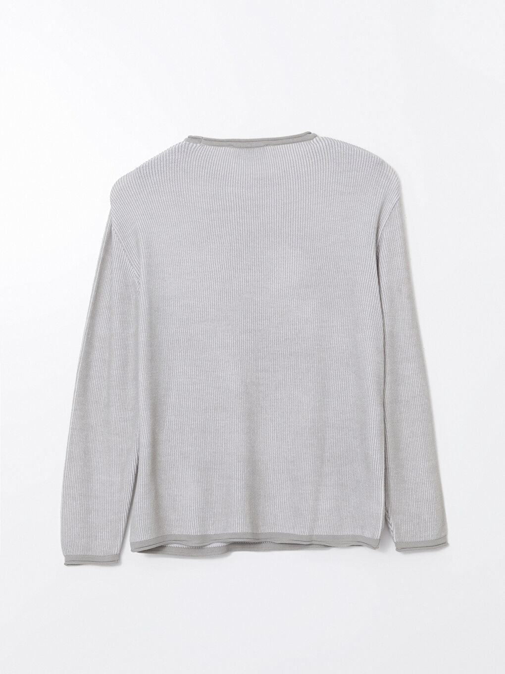 Crew Neck Long Sleeve Men's Tricot Sweater -S53999Z8-J2B