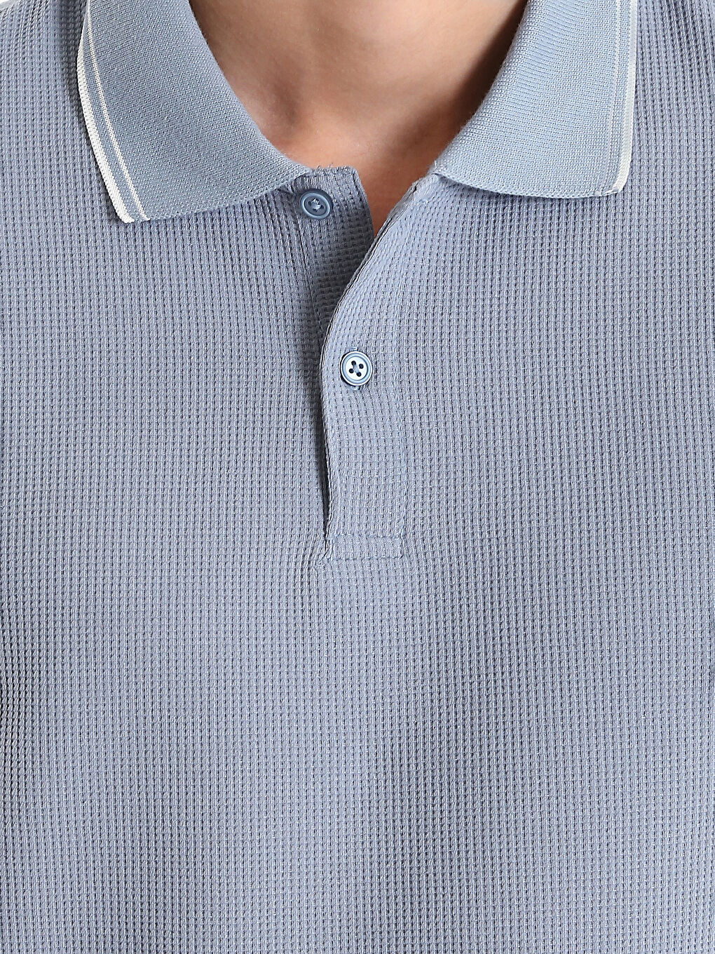 T-shirt Texturé à Col Polo pour Hommes-2