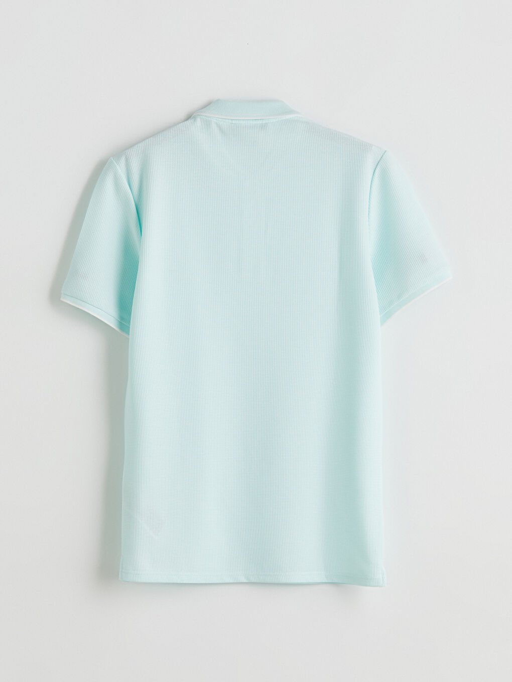 Polo Neck Men's Textured T-Shirt-5