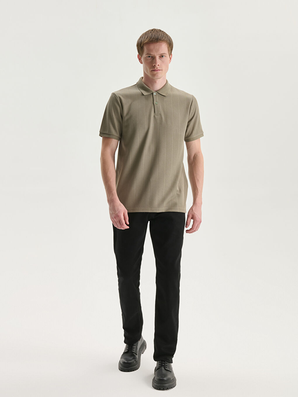 Tricou cu Guler Polo și Mânecă Scurtă pentru Bărbați-1