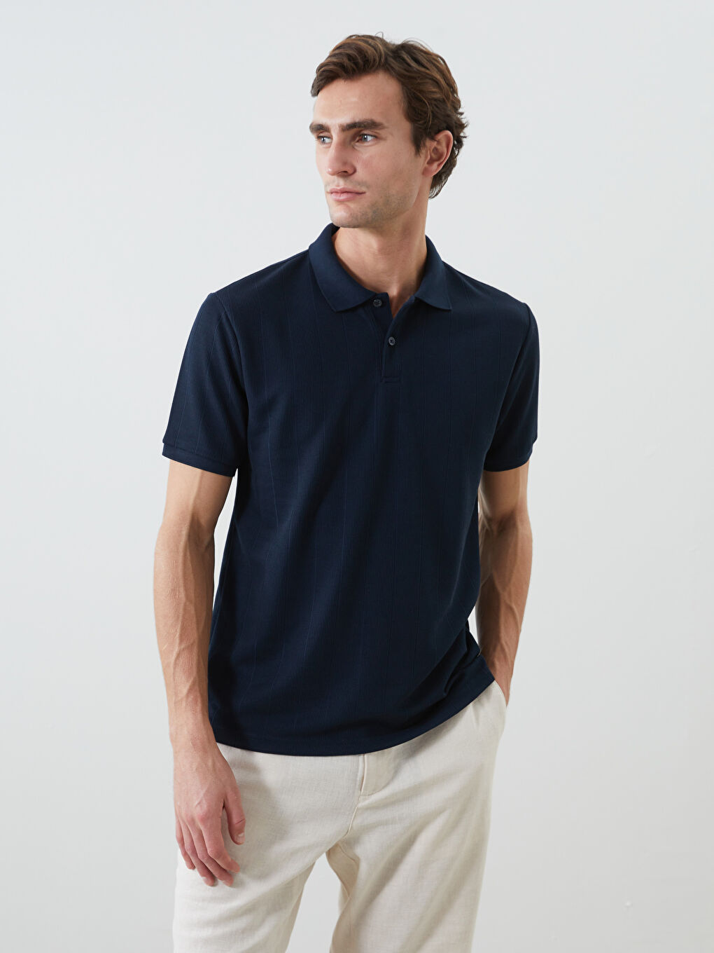 Polo Neck Short Sleeve Men's T-Shirt