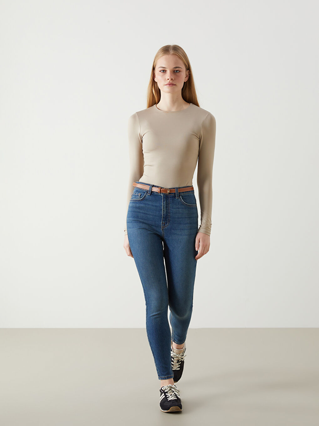 Belted Jupiter Super Skinny Fit Jean Pants -S54047Z8-507
