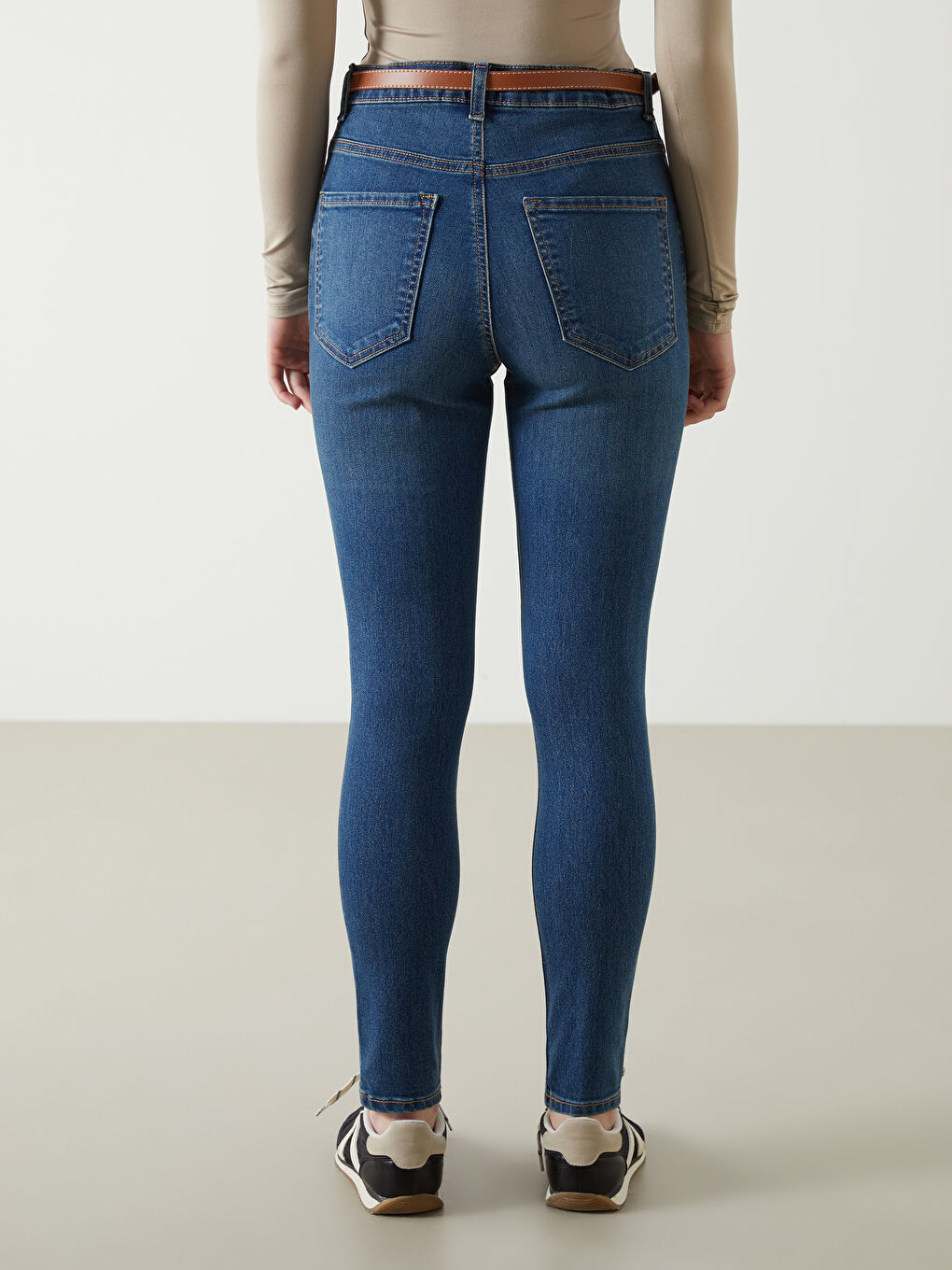 Belted Jupiter Super Skinny Fit Jean Pants -S54047Z8-507