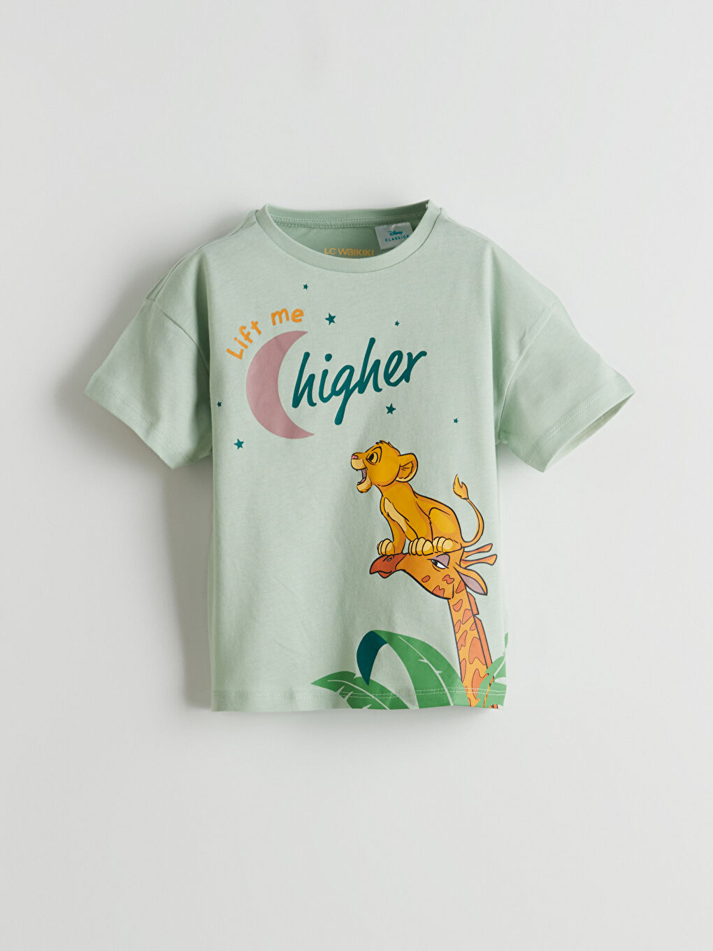 Yeşil Aslan Kral Baskılı Erkek Çocuk Pijama Üst