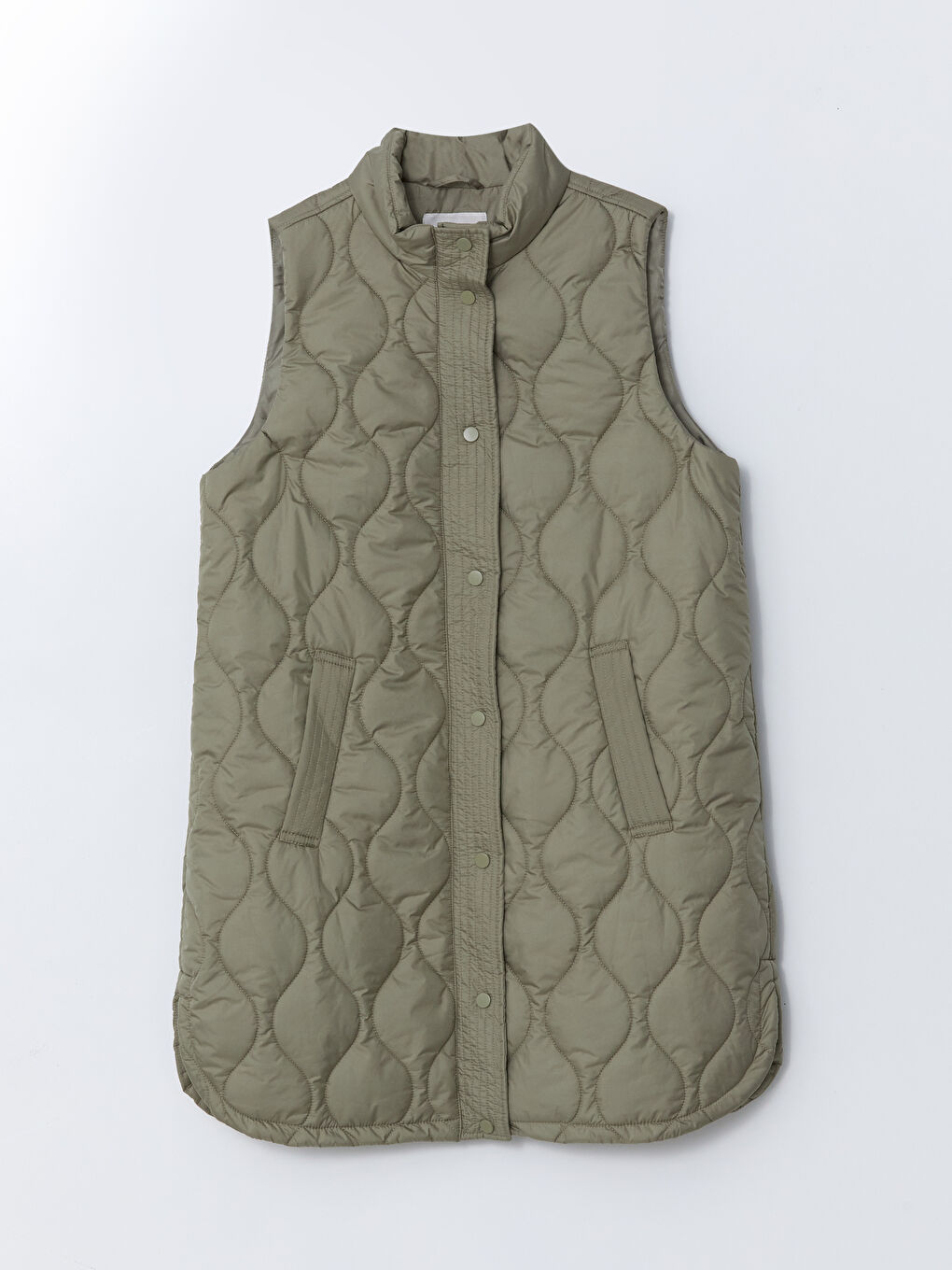 Stand-Up Collar Quilted Women’S Puffer Vest -S54175Z8-GGY