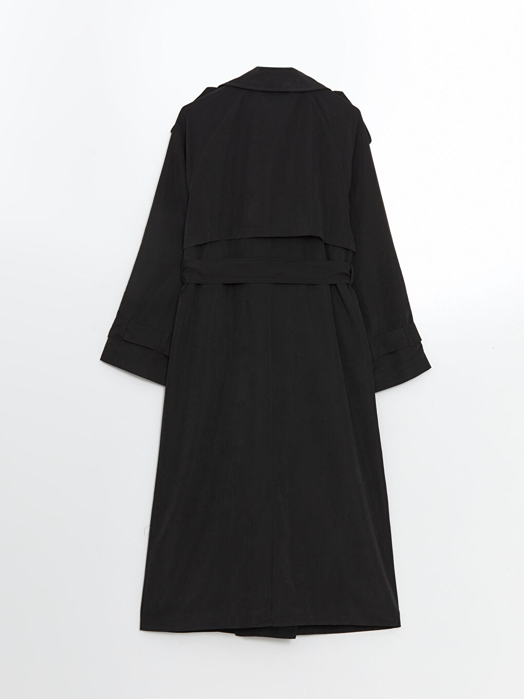 معطف واقٍ من المطر أسود امرأة -S54187Z8-RQL