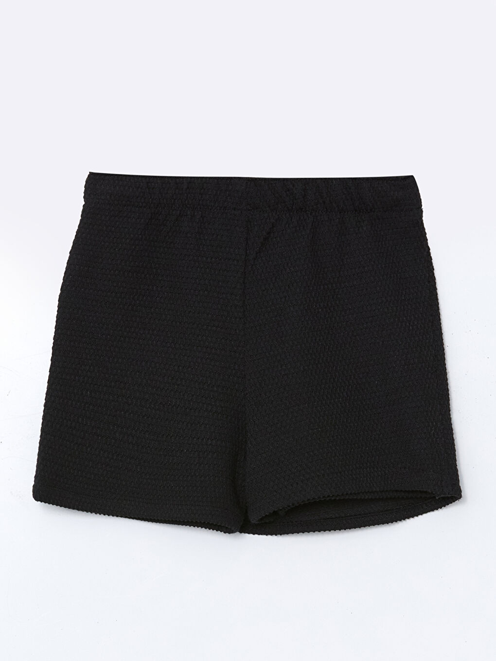 Siyah Beli Lastikli Basic Kız Çocuk Şort Etek-1