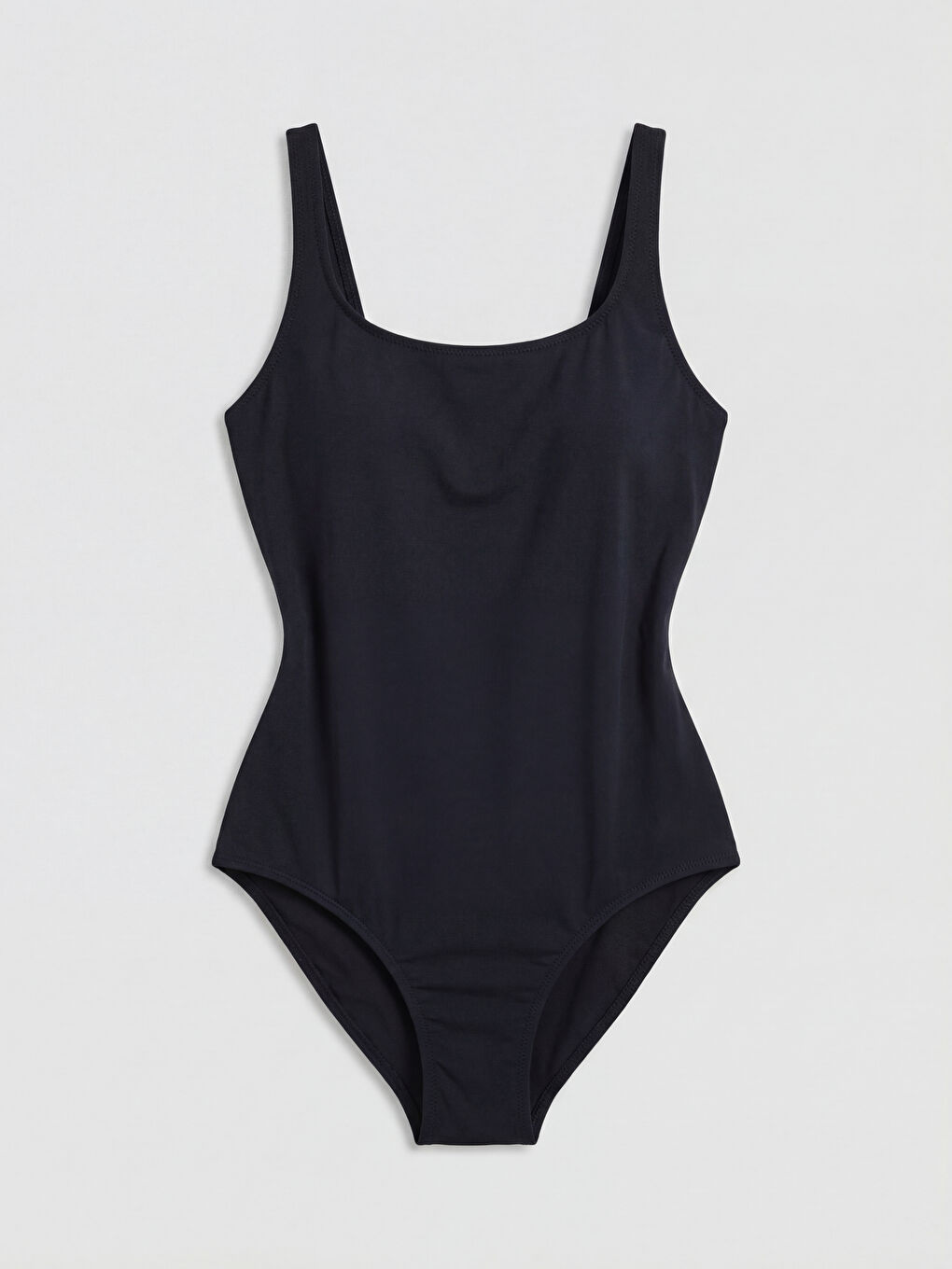 Siyah Kadın Düz Çıkarılabilir Pedli Mayo