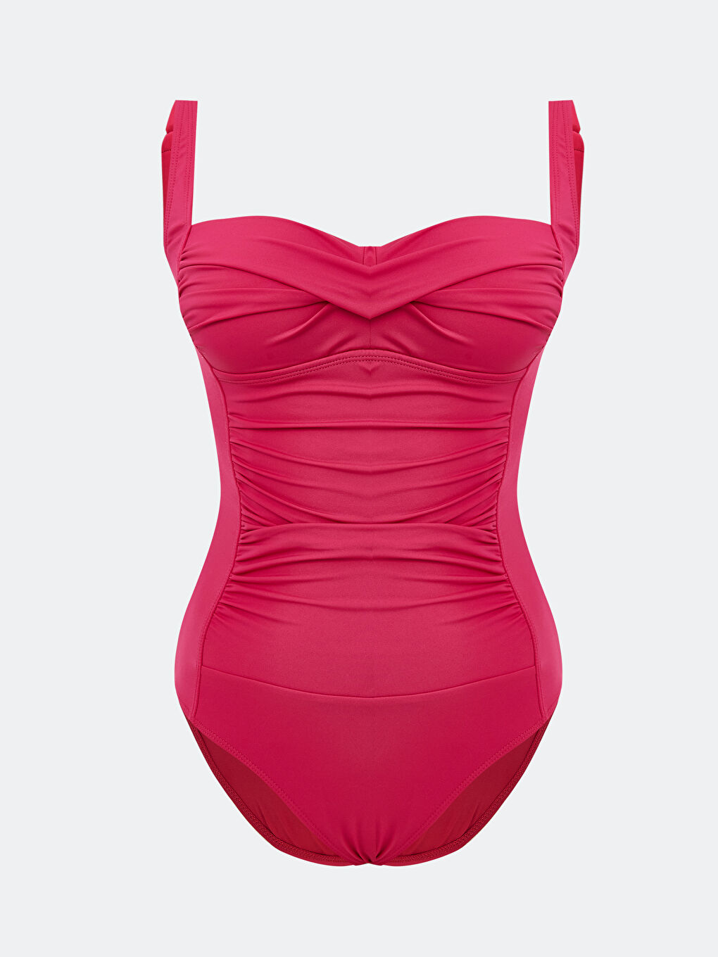 Stitched Padded Ruched Detail Women's Swimsuit -S54223Z8-SJV