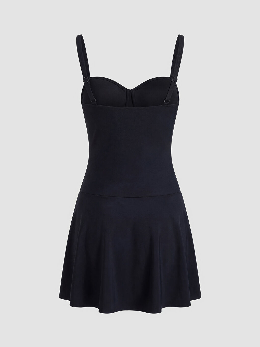 Siyah Kalp Yaka Kadın Mayo-1