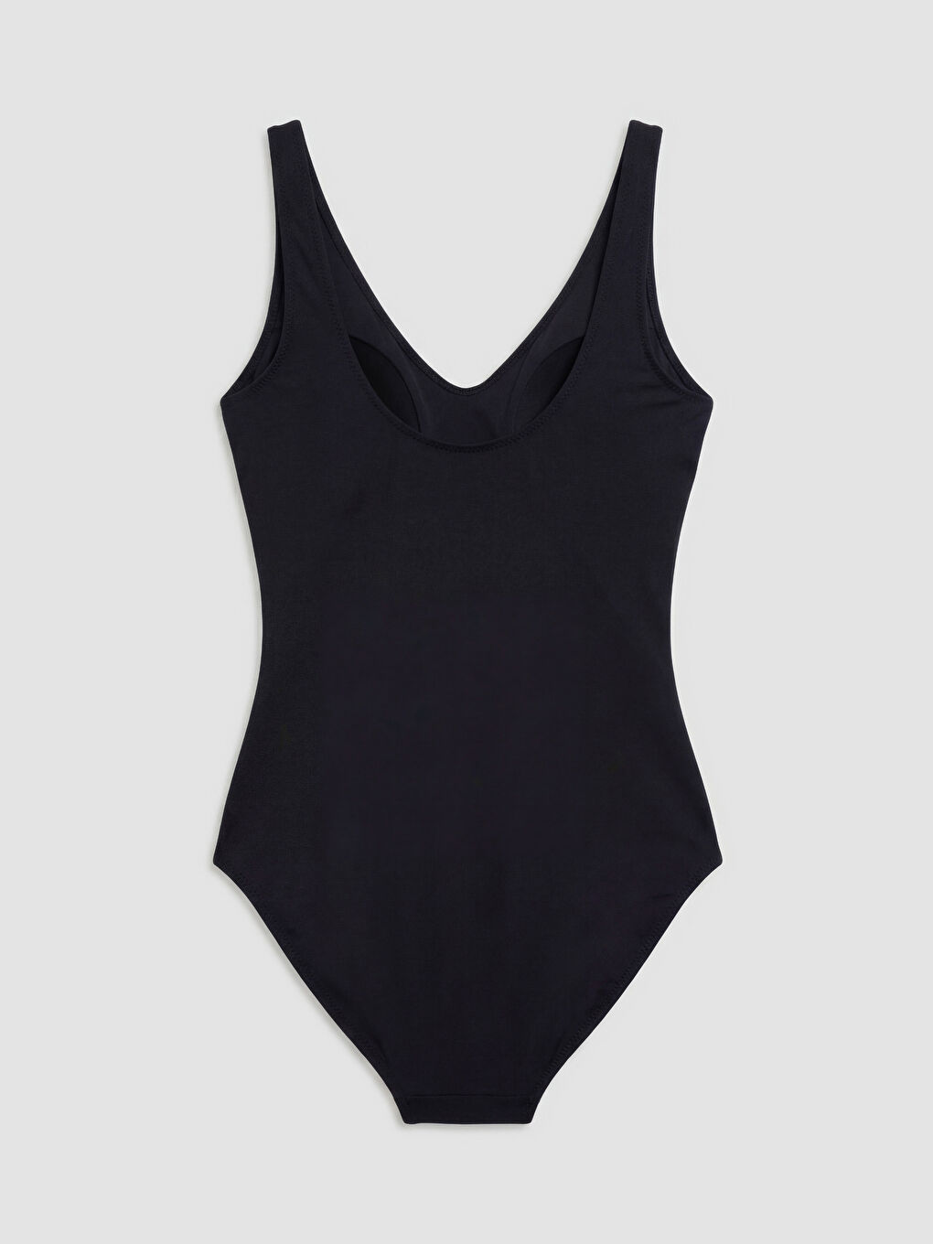 Siyah V Yaka Kadın Mayo-1