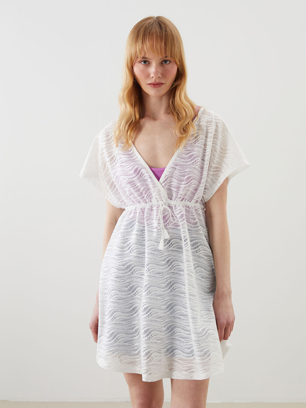 Cross Neck Lace Women'S Beach Dress -S54242Z8-FDU