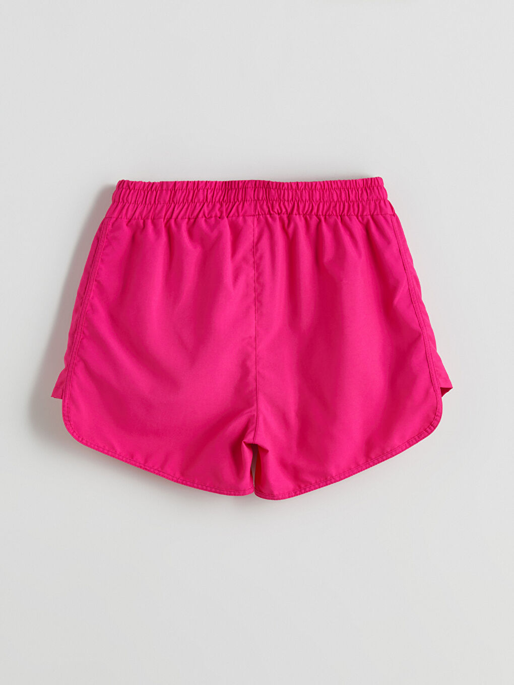 Fuşya Beli Lastikli Kadın Deniz Şortu-5