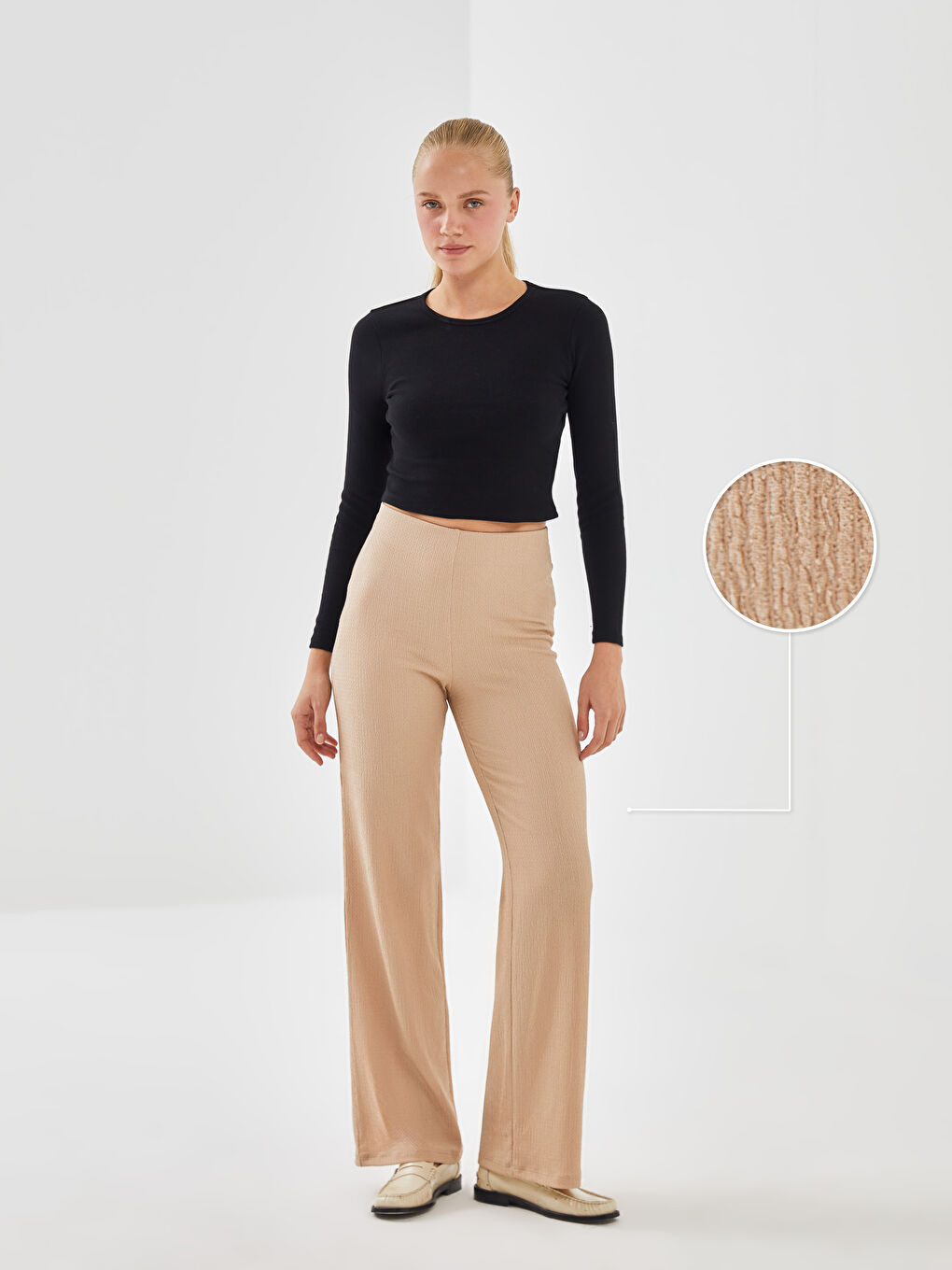 XSIDE Ženske pantalone sa teksturom i elastičnim strukom -S54269Z8-SFF