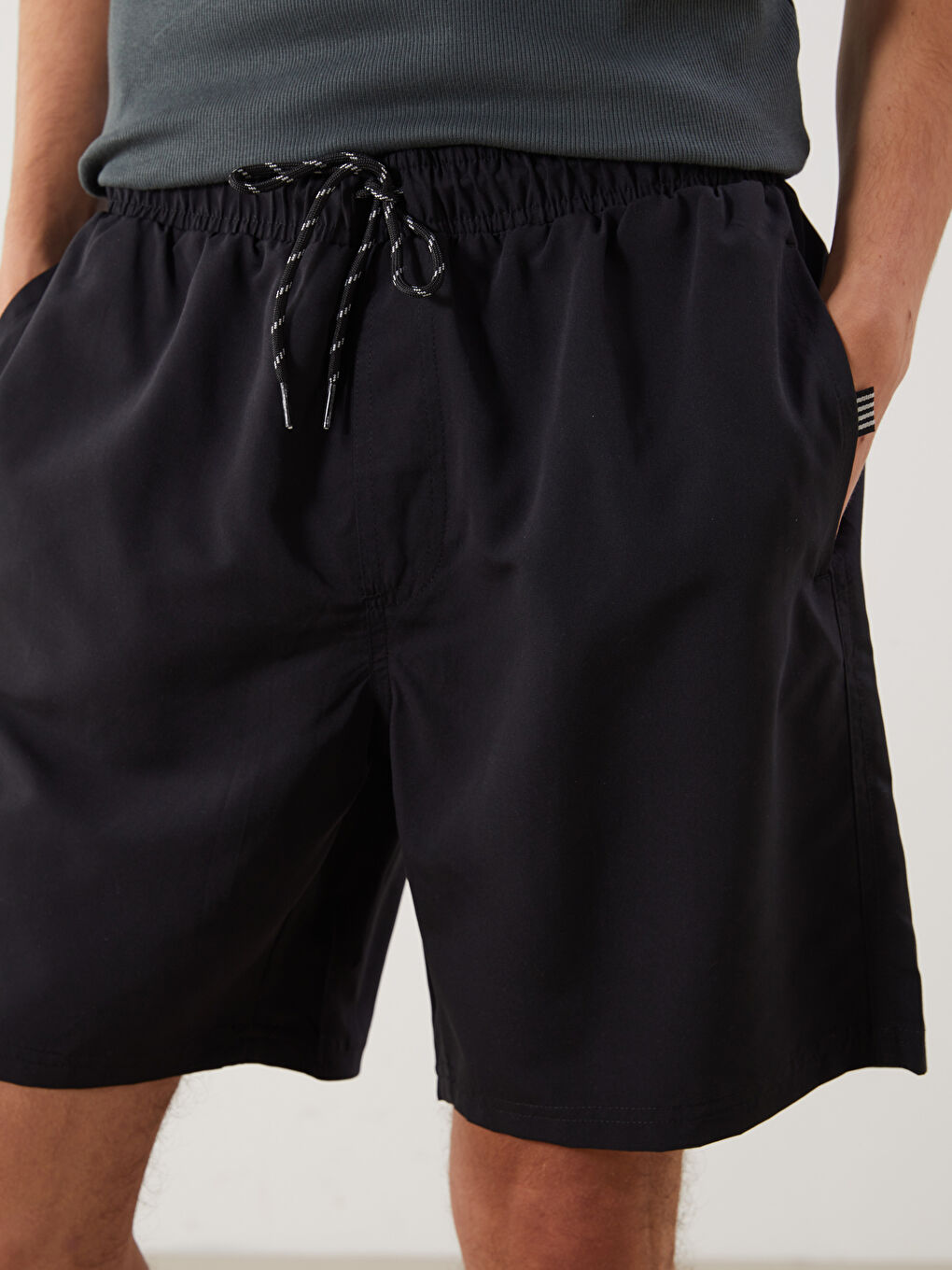 Knee Length Basic Men's Swimming Shorts -S54274Z8-CVL
