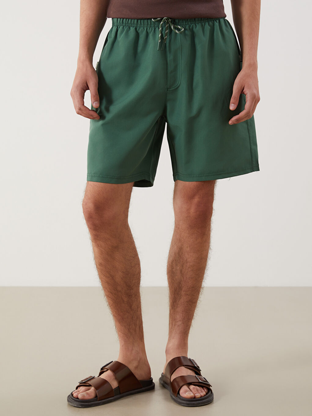 Knee Length Basic Men's Swimming Shorts -S54274Z8-H2K