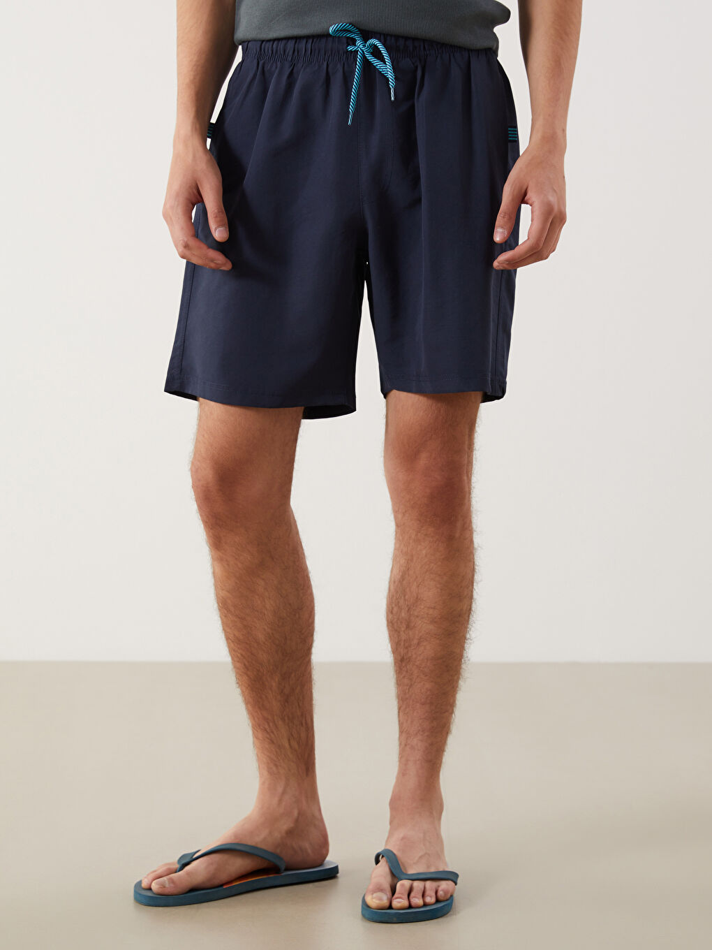 Knee Length Basic Men's Swimming Shorts -S54274Z8-KAX