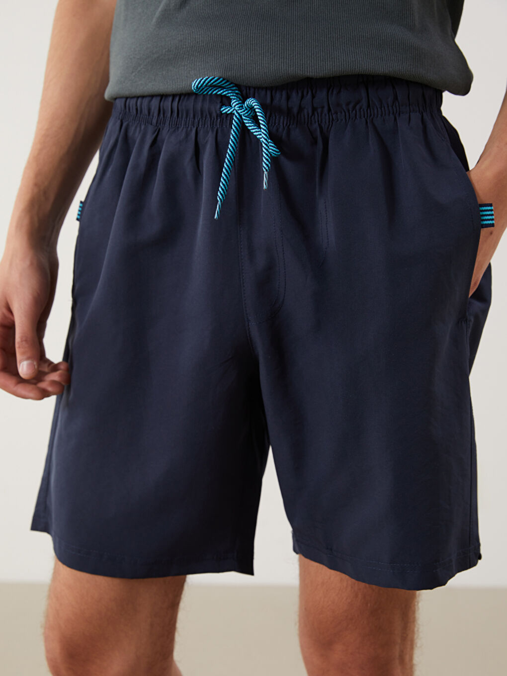 Knee Length Basic Men's Swimming Shorts -S54274Z8-KAX