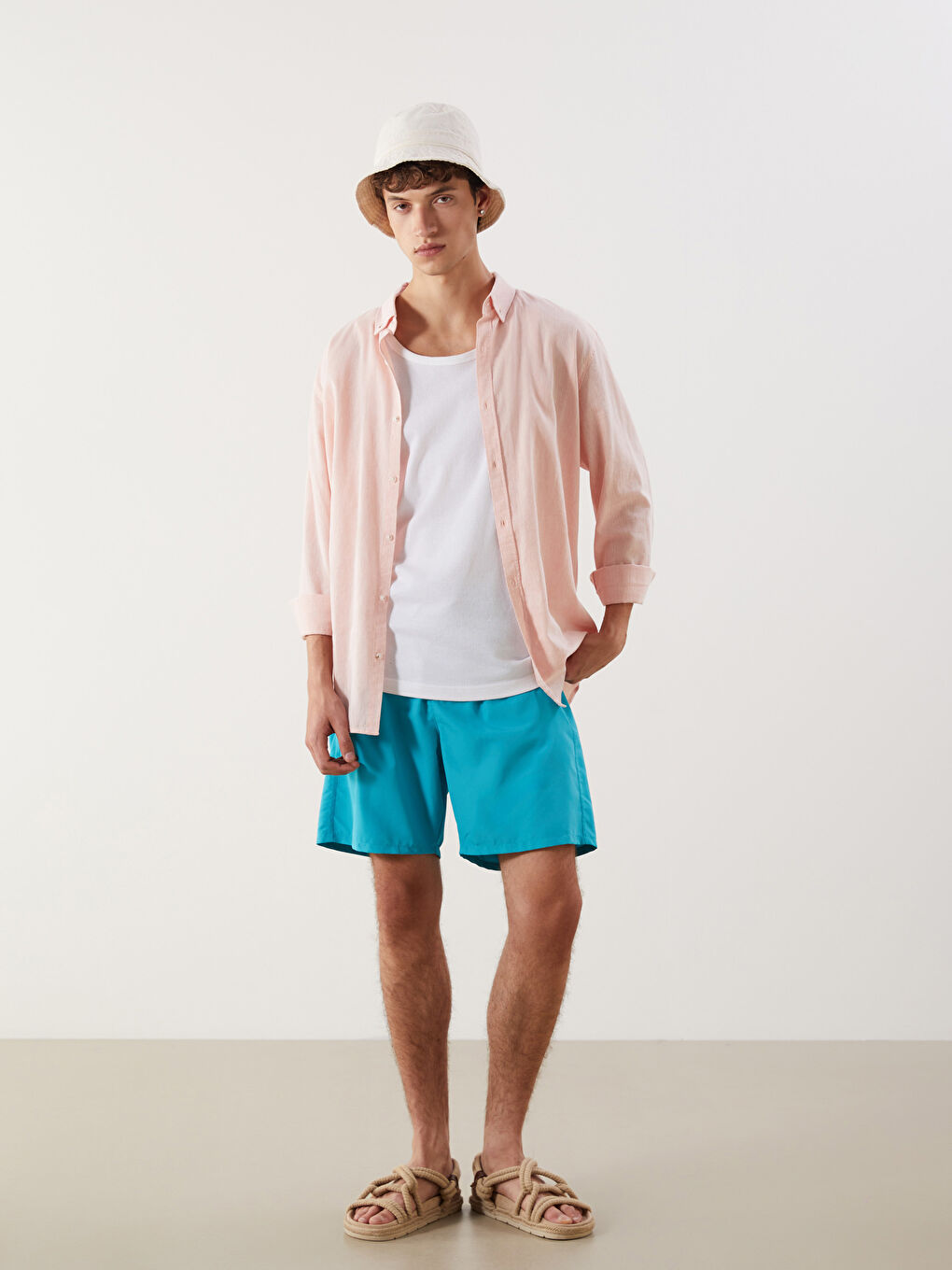 Knee Length Basic Men's Swimming Shorts -S54274Z8-SY5