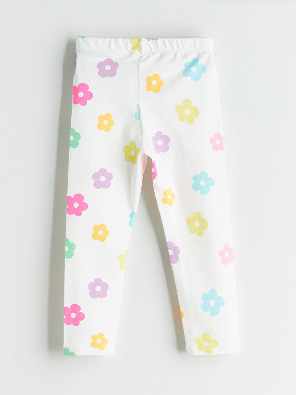 LCW Kids Elasticated Waist Printed Girls' Leggings -S54283Z1-LRA