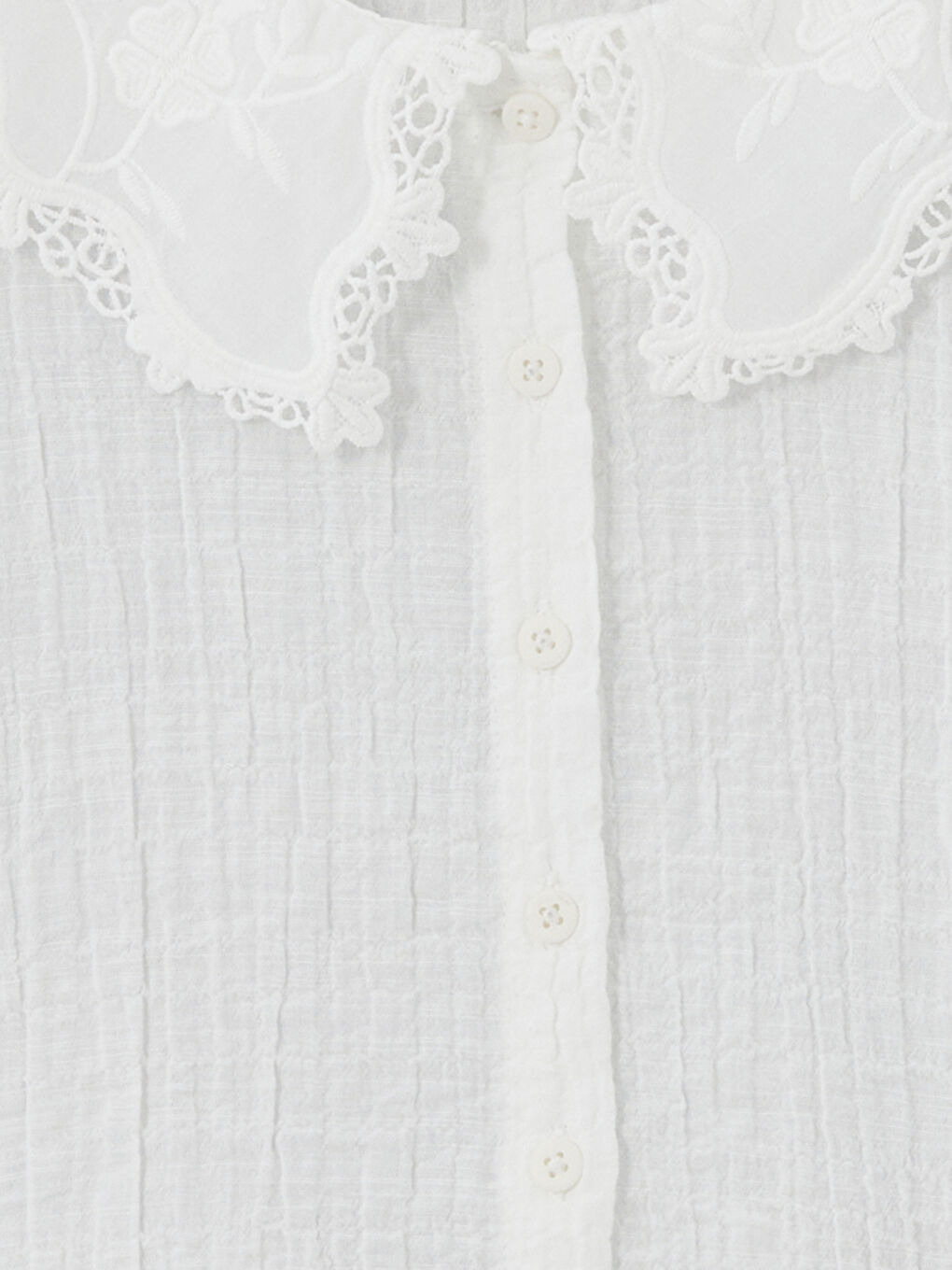 Crew Neck Lace Girls' Shirt -S54297Z1-JYX