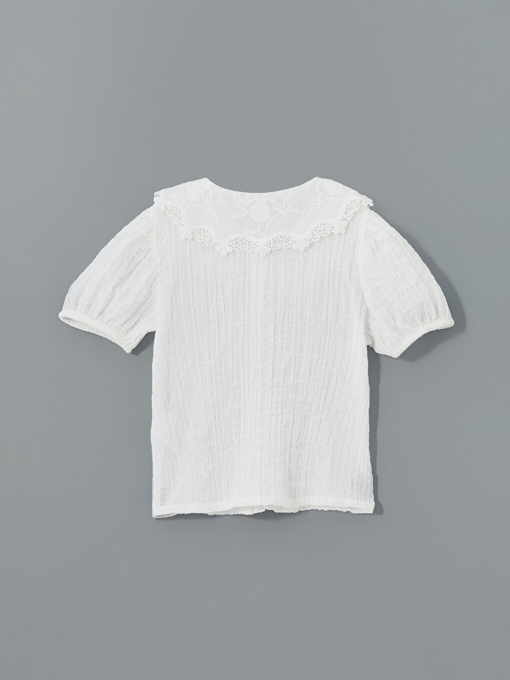 Crew Neck Lace Girls' Shirt -S54297Z1-JYX