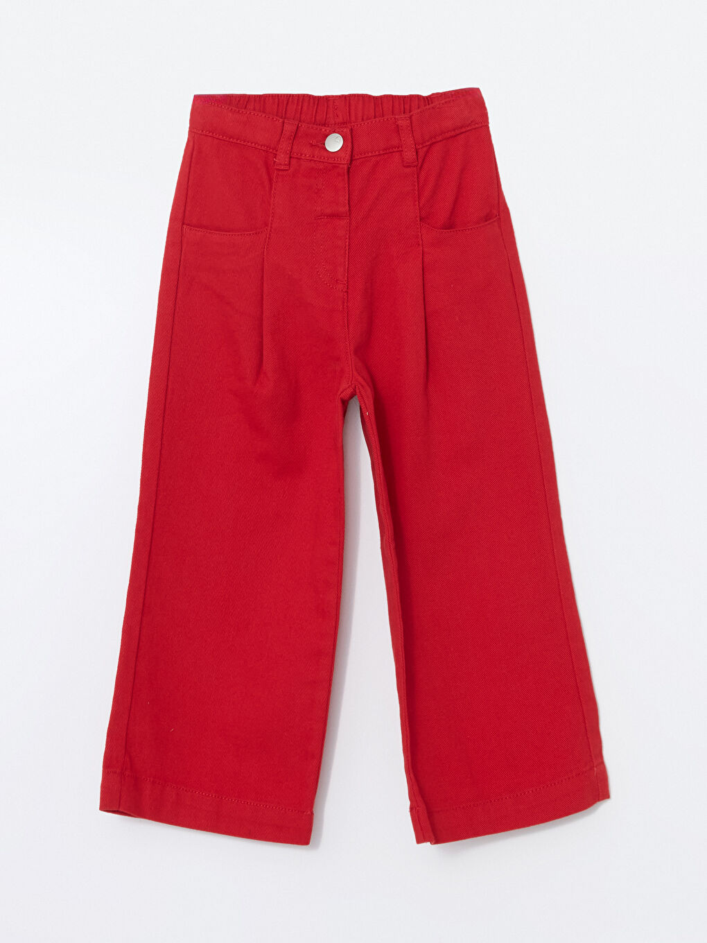 Elastic Waist Gabardine Girl Trousers -S54307Z1-DBB
