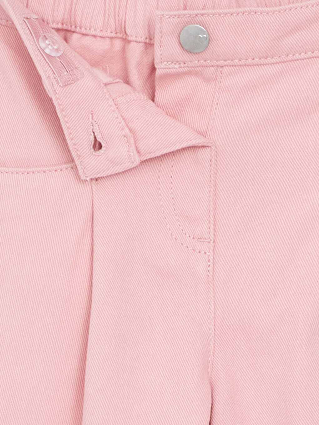 Elastic Waist Gabardine Girl Trousers -S54307Z1-FGV