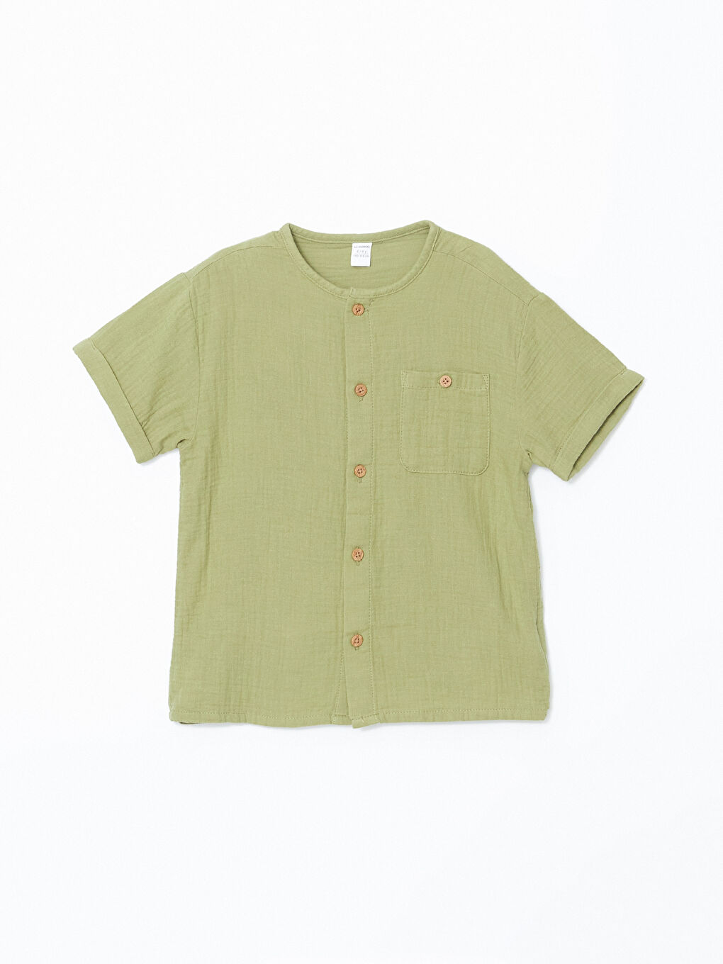 Yeşil Hakim Yaka Basic Erkek Çocuk Gömlek