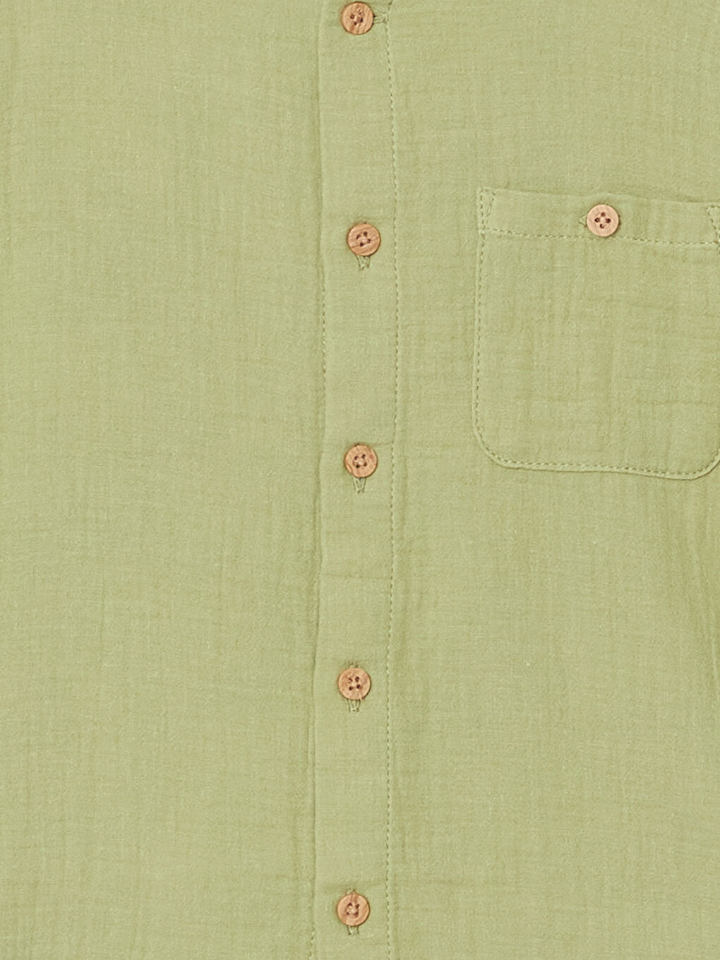 Yeşil Hakim Yaka Basic Erkek Çocuk Gömlek-2