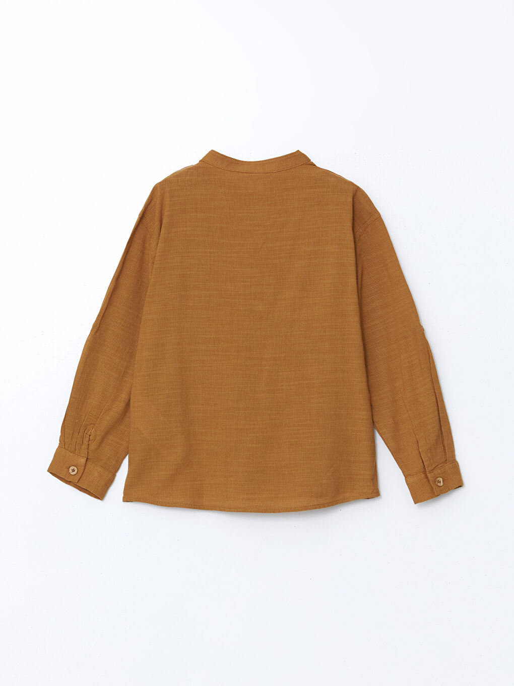 Kahverengi Hakim Yaka Basic Erkek Çocuk Gömlek-1