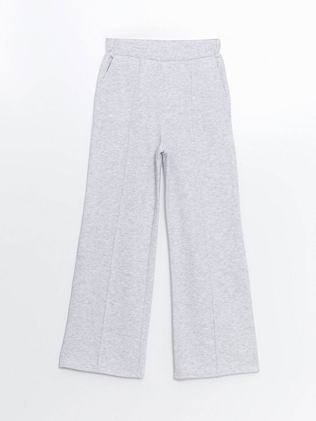 Elasticated Waist Plain Wide Leg Women's Sweatpants -S54329Z8-LAL