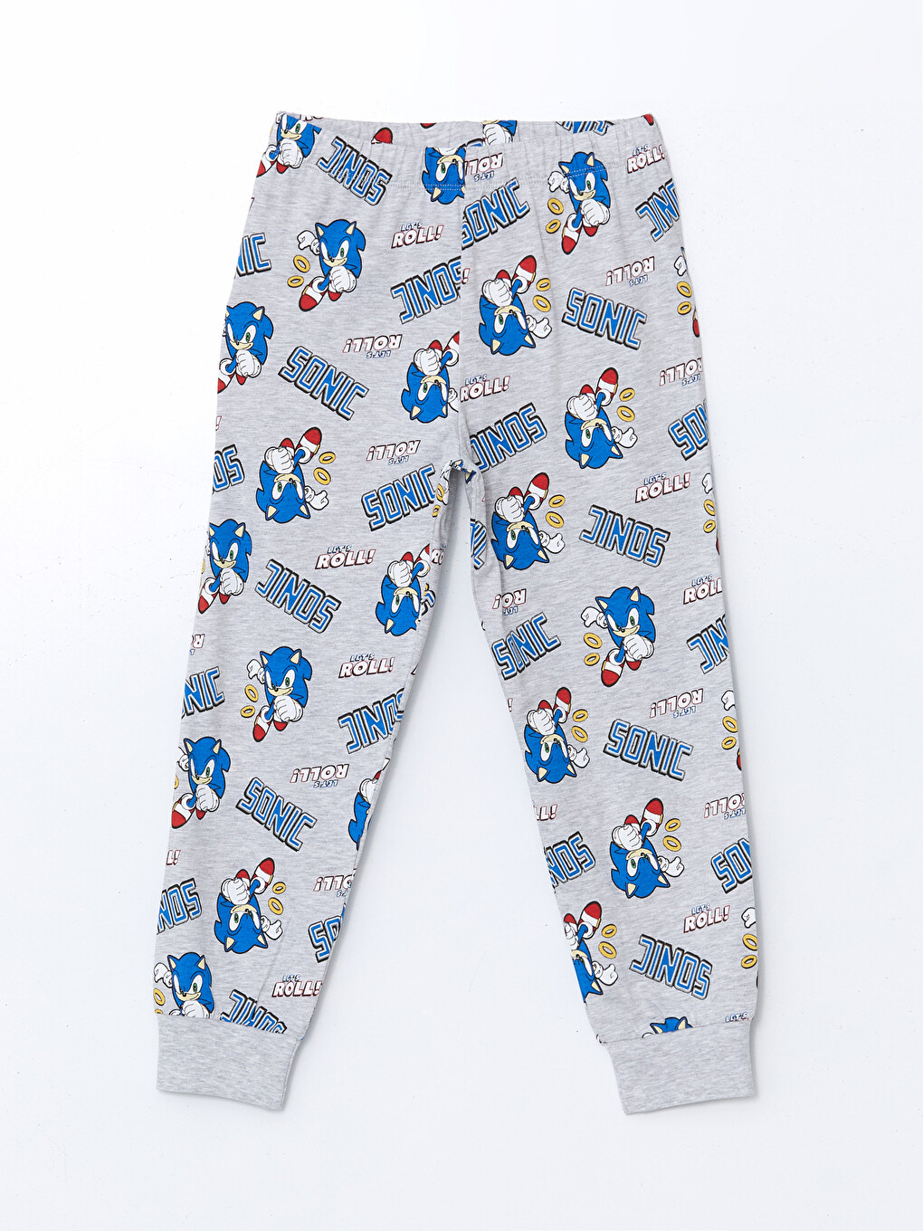 Gri Sonic Baskılı Erkek Çocuk Pijama Alt