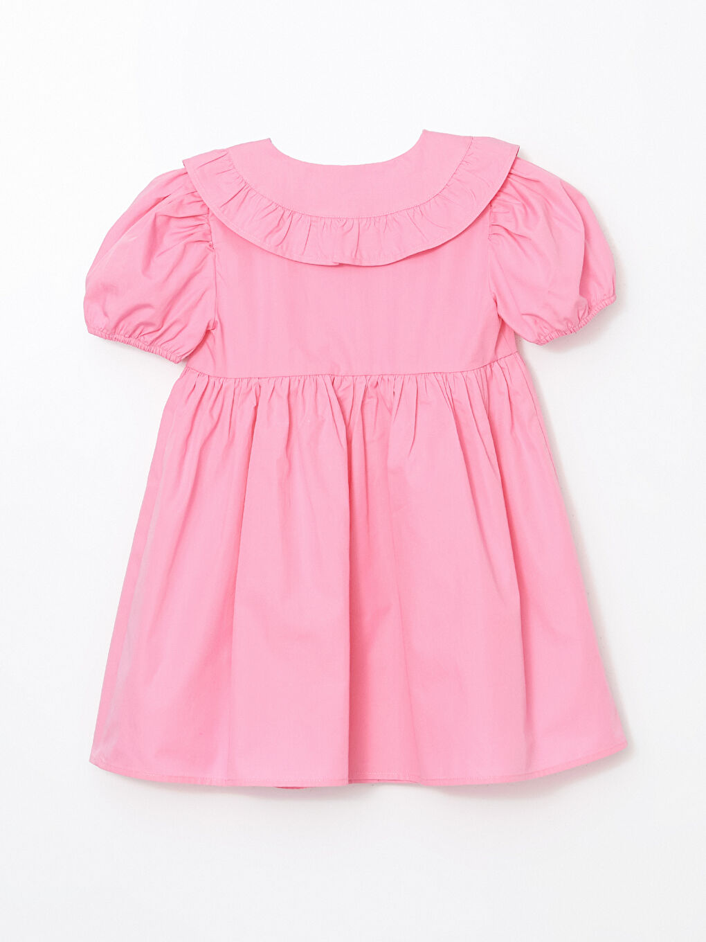 LCW Kids Pembe Bebe Yaka Poplin Kız Çocuk Elbise - 2