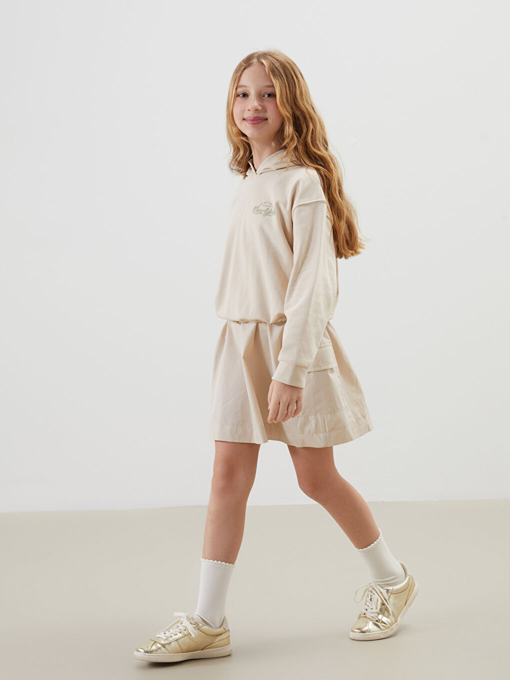 Hooded Girls' Dress -S54377Z4-RMT