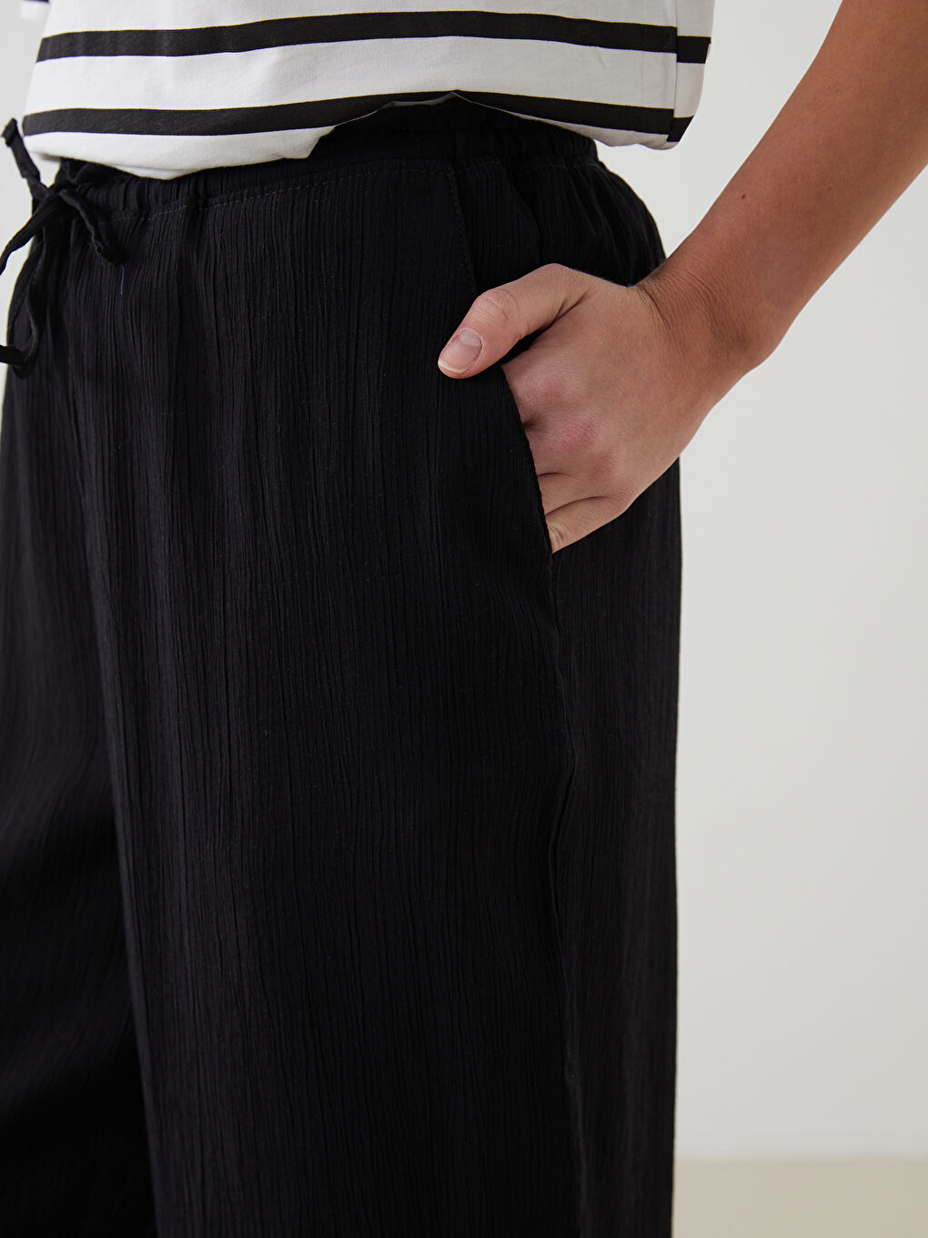 LCW Modest Hose mit Struktur und elastischem Bund für Damen -S54390Z8-CVL