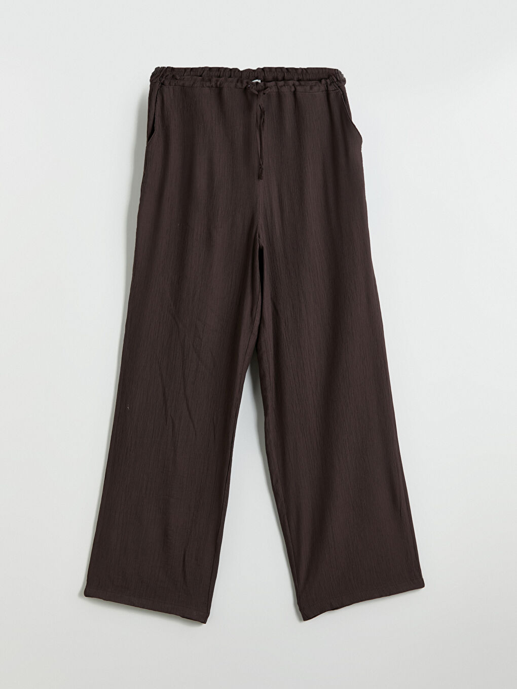 LCW Modest Elasticated Waist Textured Women's Trousers -S54390Z8-D6R